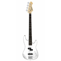 Aria STB-PJ Series Electric Bass Guitar in White