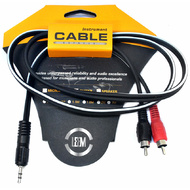 Leem 3ft Y-Cable (3.5mm Straight TRS - 2 x RCA Plugs)