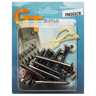 GT Wood Screws with Oval Head in Chrome Finish - 4.1mm x 40mm (Pk-10)