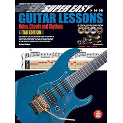Super Easy Guitar Lessons - Notes, Chords & Rhythms with Tab Book/CD/DVD(2)/DVD-Rom
