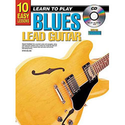 10 Easy Lessons Learn To Play Blues Lead Guitar Book/CD/DVD