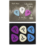 Perris Multi-Colour Felt Wool Ukulele Picks (6-Pack)