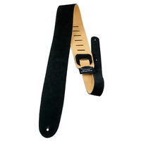Perris 2.5" Soft Suede Guitar Strap in Black with Premium backing