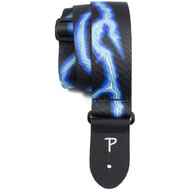 Perris 2" Polyester "Blue Lightning" Guitar Strap with Leather ends