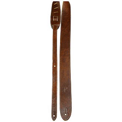 Perris 2" Chestnut Deluxe Soft Italian Leather Guitar Strap with Super Soft Suede backing