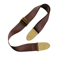 Perris 2" Vegan Collection Nylon-Webbed Guitar Strap in Brown with Cream Ends
