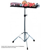 Peace Percussion Table in Black Finish with Chrome Stand