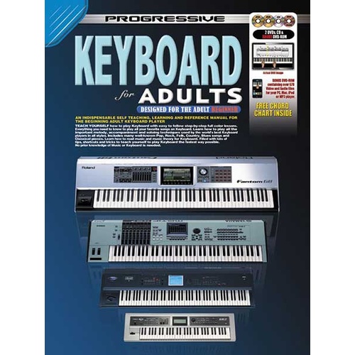 Progressive Keyboard for Adults Book/CD/DVD(2)/DVD-Rom