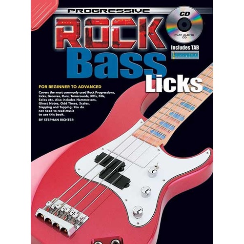 Progressive Rock Bass Licks Book/CD