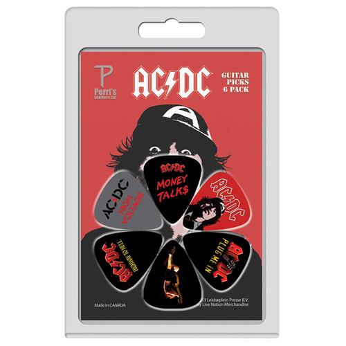 Perris 6-Pack AC/DC Licensed Guitar Picks Pack