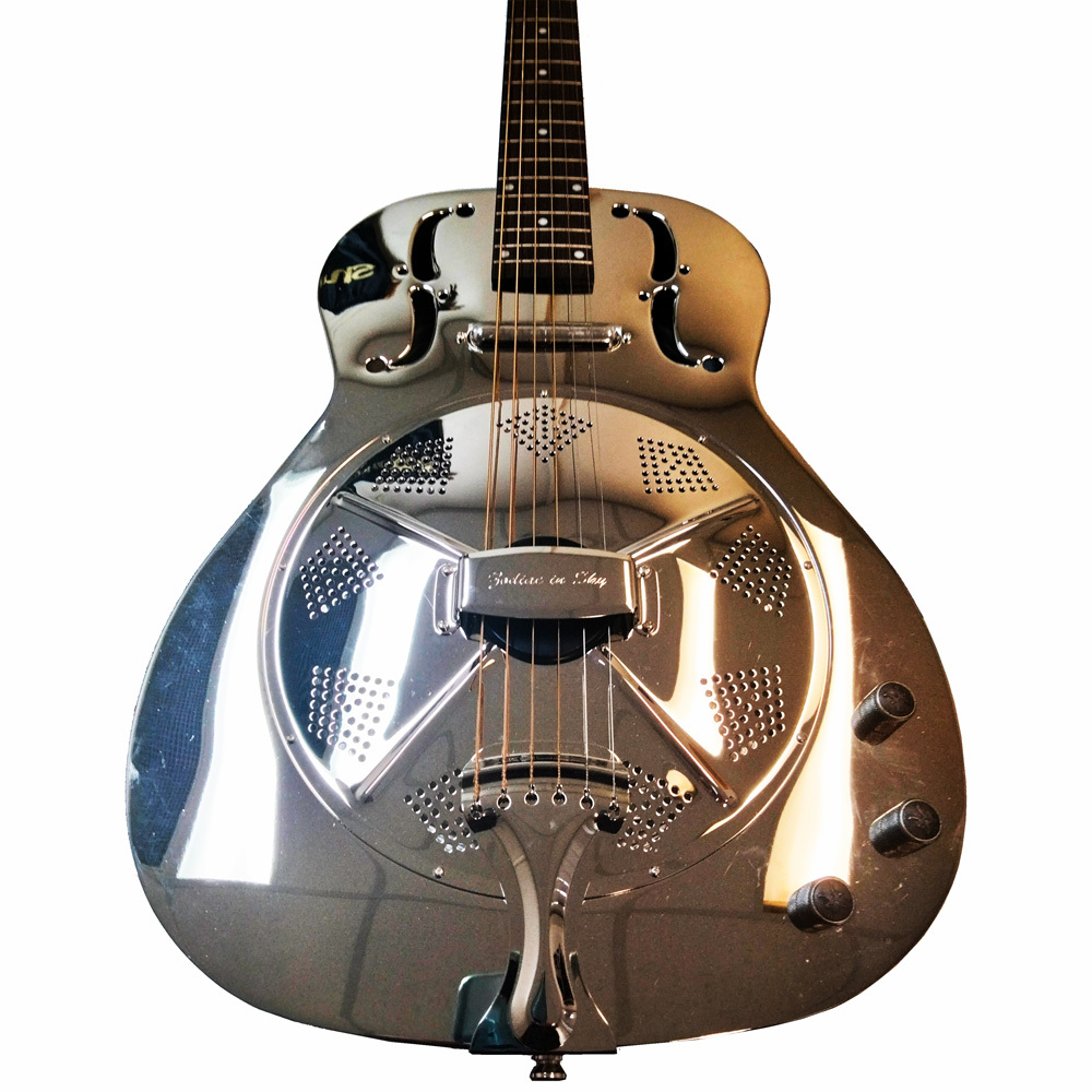 Dan Armstrong RGFZP Acoustic/Electric Resonator Guitar in Nickel Plated
