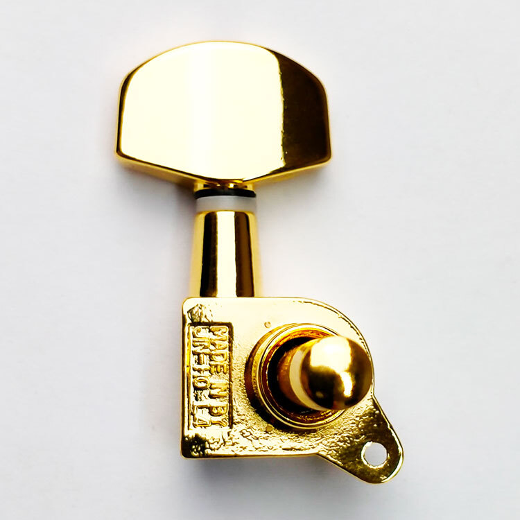 GT Acoustic/Electric Guitar Sealed Tuning Machines in Gold Finish with Traditional Gold Buttons (3+3