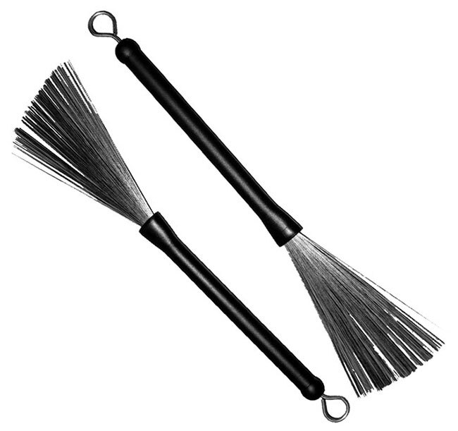 Percussion Plus Retractable Wire Drum Brushes (Pair)