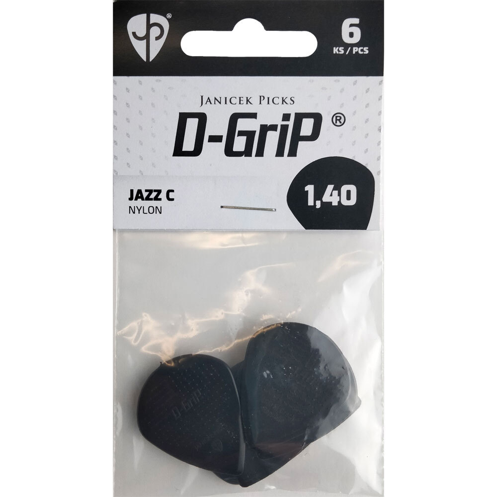 Janicek DGrip JazzC Series Pick in Black (1.40mm) 6pk