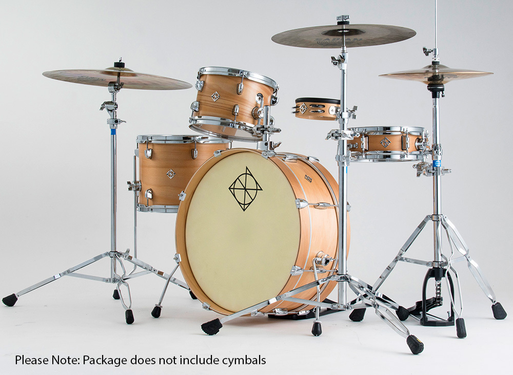 Dixon Little Roomer Series 5Pce Drum Kit in Satin Natural Lacquer Finish