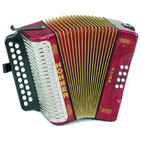 Hohner Erica Model D/G Diatonic Accordion in Red