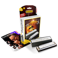 Hohner Enthusiast Series Hot Metal Harmonica in the Key of F