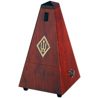 Wittner 810 Series Solid Wood Metronome with Bell in Mat Silk Mahogany Finish