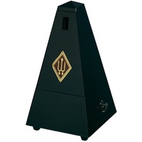Wittner 810 Series Solid Wood Metronome with Bell in High Gloss Black Finish