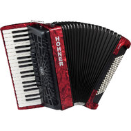 Hohner Bravo III 96 Bass Chromatic Accordion In Red Pearl