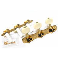 Gotoh 35G1800 Classical Guitar Tuning Machines on Decorative Plate in Solid Brass Finish (3+3)