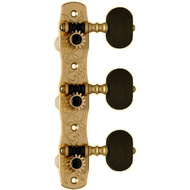 Gotoh 35G1800 Classical Guitar Tuning Machines on Decorative Plate in Solid Brass Finish (3+3)