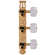 Gotoh 40G2000 Classical Guitar Tuning Machines on Decorative Plate in Gold Finish (3+3)