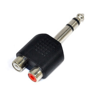 Leem Adaptor (2 x RCA Jacks - 1/4" Stereo Plug)