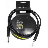 Leem 6ft Heatshrink Instrument Cable (1/4" Straight Plug - 1/4" Straight Plug)