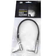 Leem 1ft Deluxe FX Pedal Patch Cable (1/4" Right-Angled Plug - 1/4" Right-Angled Plug)