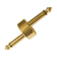 Leem FX-Pedal Connector in Gold Finish (1/4" Mono Plug - 1/4" Mono Plug)