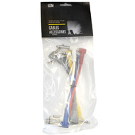 Leem 6" FX-Pedal Patch Cables 6pk (1/4" Right-Angled Plug - 1/4" Right-Angled Plug)