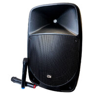 Leem PR-15HR Rechargeable, Active 120W, 2-Way, 15" PA Speaker System with Wireless Mics