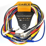 Leem 6ft FX Pedal Patch Cables 6pk (1/4" Straight Plug - 1/4" Straight Plug)