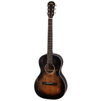 Aria Delta Players Series Parlour Acoustic Guitar in Muddy Brown Finish