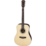 Aria 200 Series Dreadnought Body Acoustic Guitar in Natural Gloss