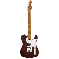 Aria 615-MK2 Nashville Electric Guitar in Ruby Red Gloss Finish