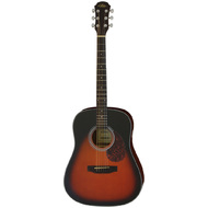 Aria ADW-01 Series Dreadnought Acoustic Guitar in Brown Sunburst Gloss Finish