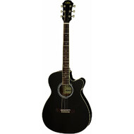 Aria AFN-15 Prodigy Series AC/EL Folk Body Guitar with Cutaway in Black Gloss