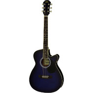 Aria AFN-15 Prodigy Series AC/EL Folk Body Guitar with Cutaway in Blue Shade Gloss