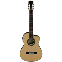 Aria AK30 Series AC/EL Classical/Nylon String Thin Body Guitar with Cutaway