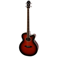 Aria FEB-30M Elecord Series AC/EL Bass Guitar in Brown Sunburst
