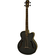 Aria FEB-F2M Elecord Series Medium Scale AC/EL Bass Guitar in Stained Black