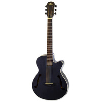 Aria FET-F1 Elecord Series AC/EL Guitar with Cutaway in Satin Trans Black