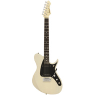 Aria J Series J-1 Electric Guitar in See-Thru Vintage White