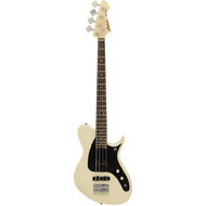 Aria JET-B Series Electric Bass Guitar in See-Thru Vintage White