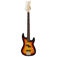 Aria STB-PJ Series Electric Bass Guitar in 3-Tone Sunburst