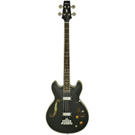 Aria Pro II TAB-CLASSIC Series Hollow Body Electric Bass Guitar in Black