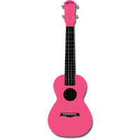 Kealoha Concert Ukulele in Plain Pink with Pink ABS Resin Body