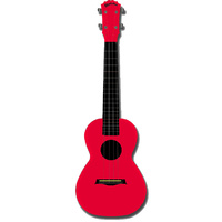 Kealoha Concert Ukulele in Plain Red with Red ABS Resin Body